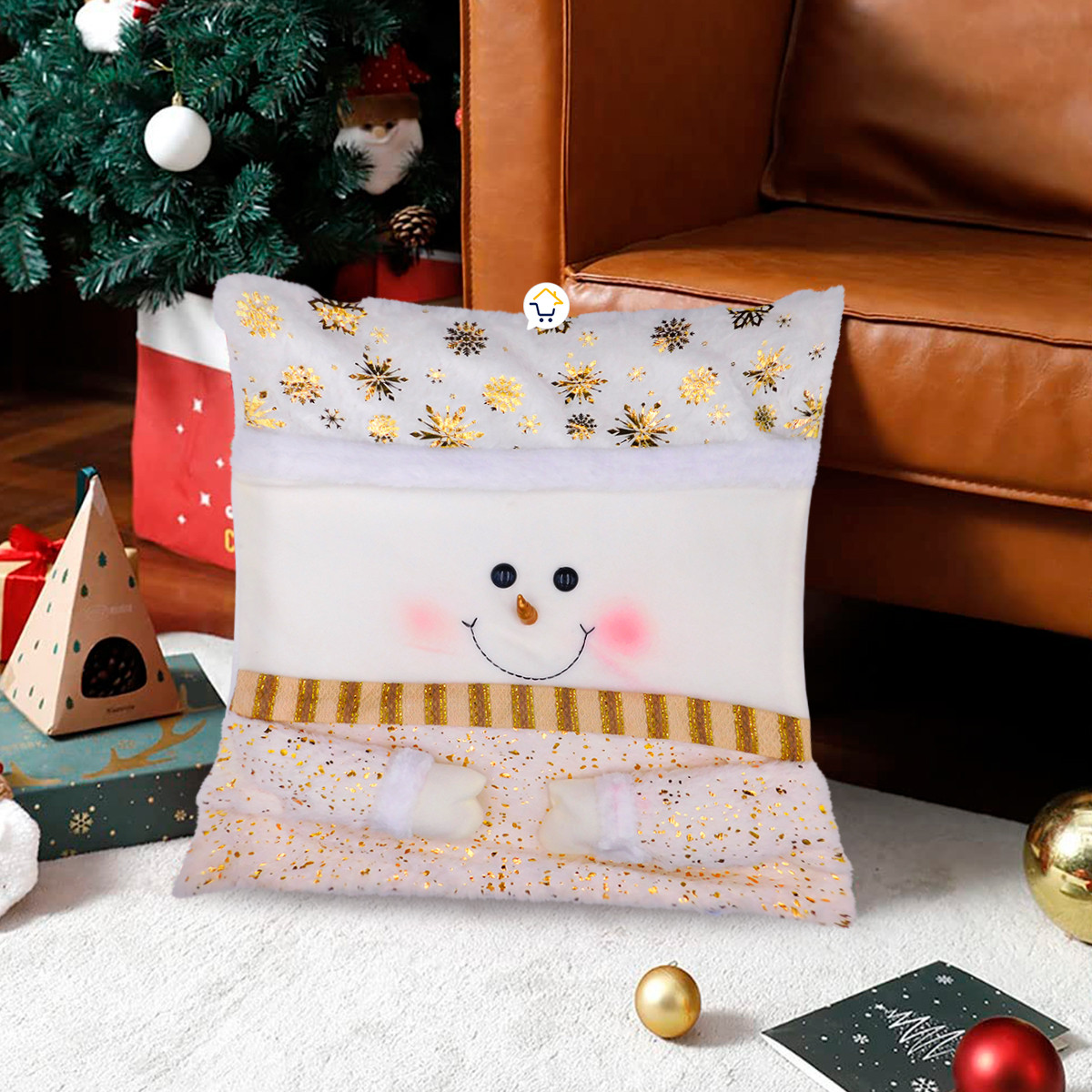 Miniatura 5 de Funda Almohada Muñeco Nieve Navidad